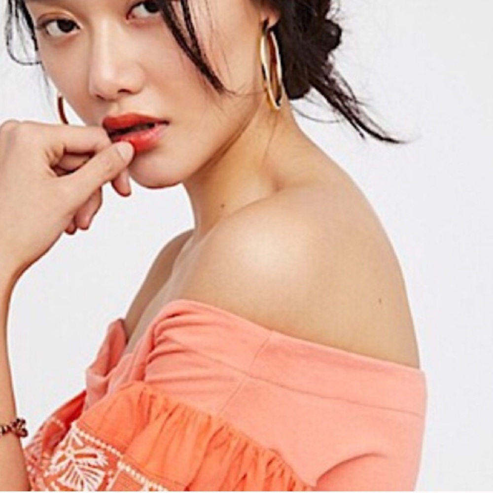 New Free People Rock With IT XS Off-Shoulder Top - Picture 7 of 9